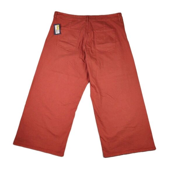 Universal Thread Womens 22 High Rise Sailor Wide Leg Ankle Jean Red Coral Casual - Picture 13 of 15